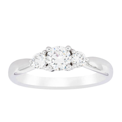 18ct White Gold .39ct Diamond Elysian Ring-Ring-Walker & Hall