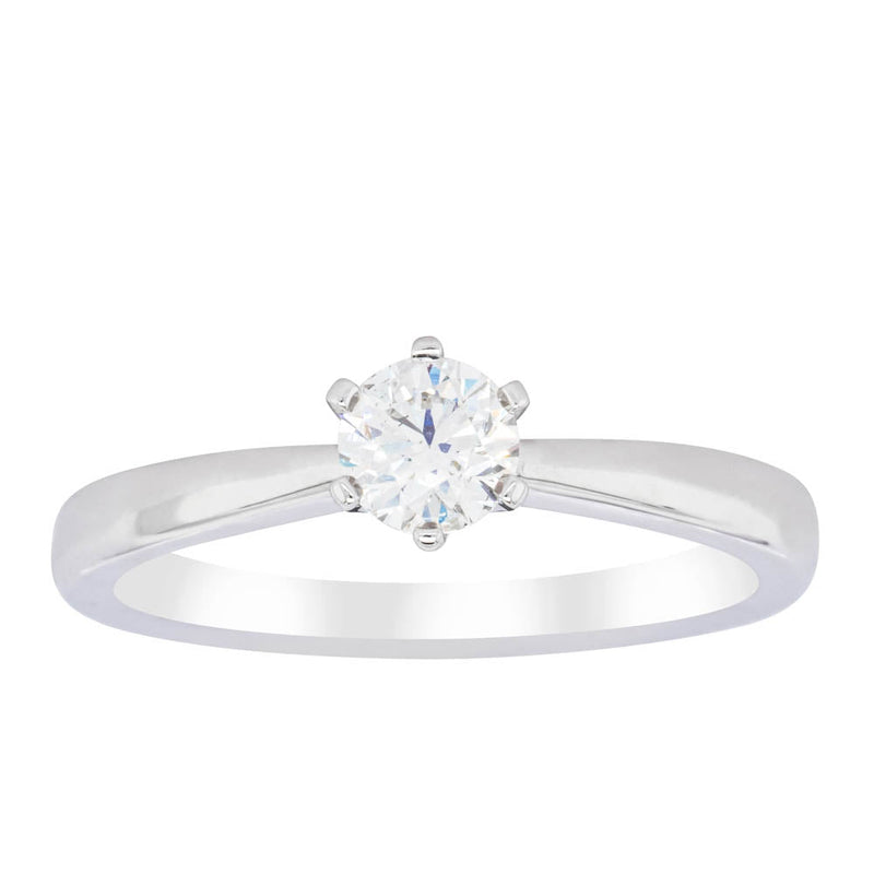 18ct White Gold .40ct Diamond Nova Ring-Ring-Walker & Hall