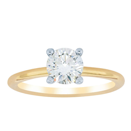 18ct Yellow Gold 1.00ct Diamond Melba Ring-Ring-Walker & Hall