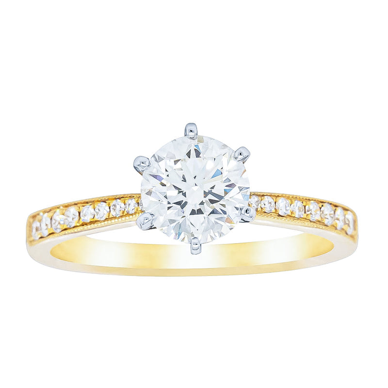 18ct Yellow Gold 1.00ct Diamond Zenith Ring-Ring-Walker & Hall