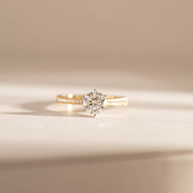 18ct Yellow Gold 1.00ct Diamond Zenith Ring-Ring-Walker & Hall