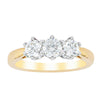 18ct Yellow Gold 1.03ct Diamond Trilogy Ring-Ring-Walker & Hall