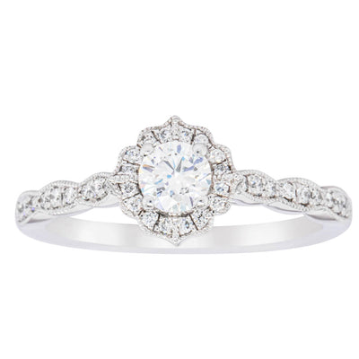 18ct White Gold .30ct Diamond Paramount Ring-Ring-Walker & Hall