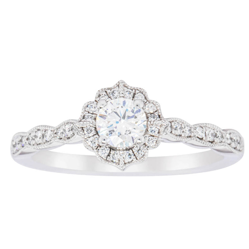 18ct White Gold .30ct Diamond Paramount Ring-Ring-Walker & Hall