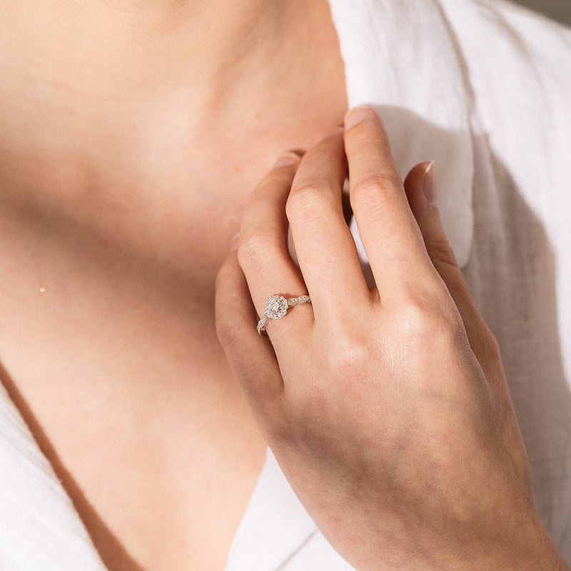 18ct White Gold .30ct Diamond Paramount Ring-Ring-Walker & Hall