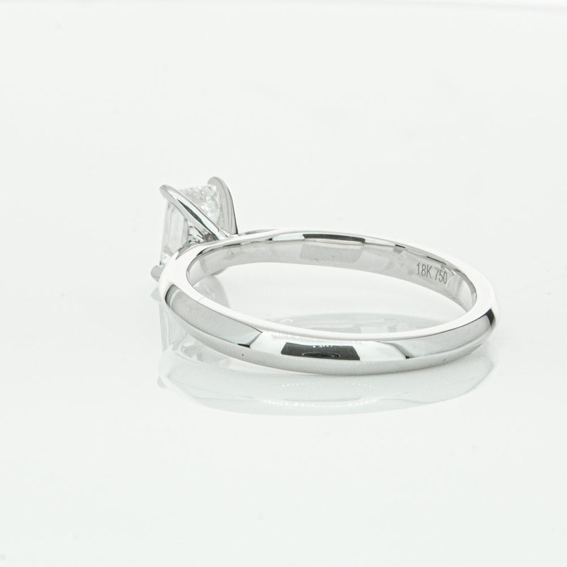 18ct White Gold .73ct Emerald Cut Diamond Venetian Ring-Ring-Walker & Hall