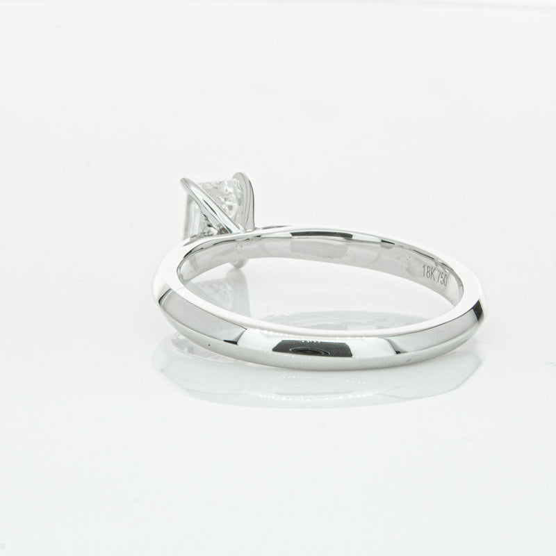 18ct White Gold .73ct Emerald Cut Diamond Venetian Ring-Ring-Walker & Hall