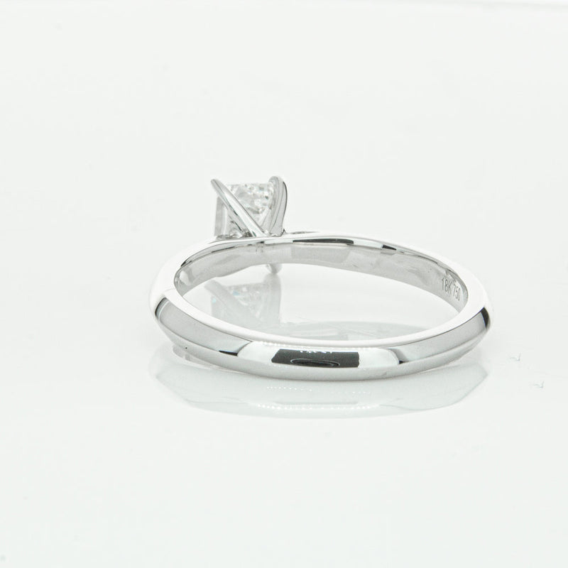 18ct White Gold .73ct Emerald Cut Diamond Venetian Ring-Ring-Walker & Hall