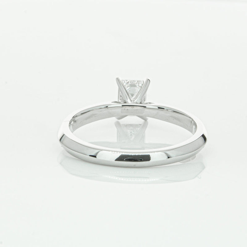 18ct White Gold .73ct Emerald Cut Diamond Venetian Ring-Ring-Walker & Hall