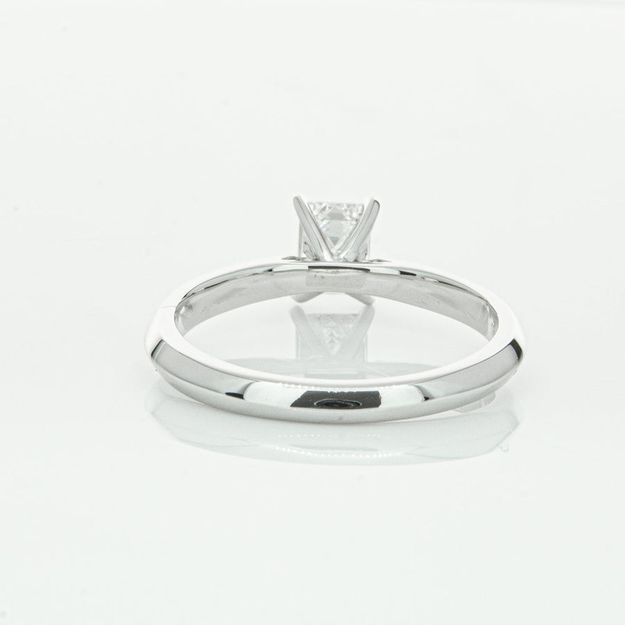 18ct White Gold .73ct Emerald Cut Diamond Venetian Ring-Ring-Walker & Hall