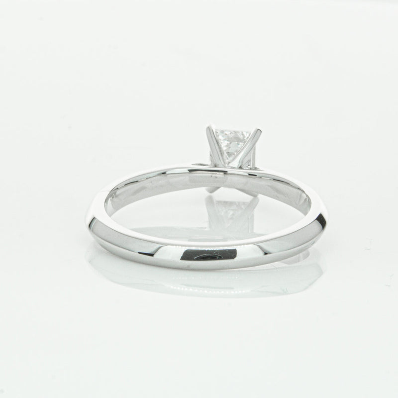 18ct White Gold .73ct Emerald Cut Diamond Venetian Ring-Ring-Walker & Hall