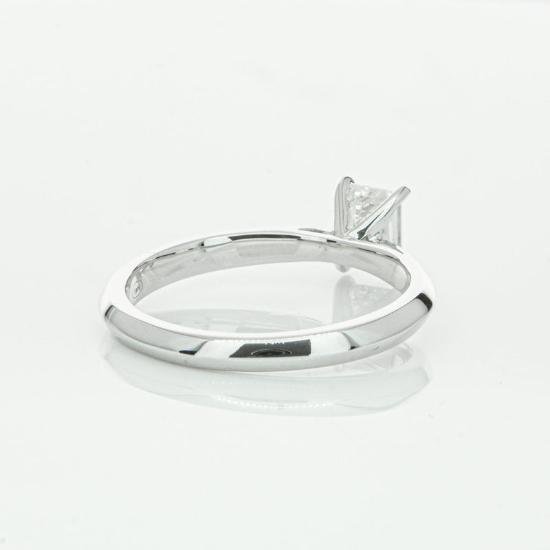 18ct White Gold .73ct Emerald Cut Diamond Venetian Ring-Ring-Walker & Hall