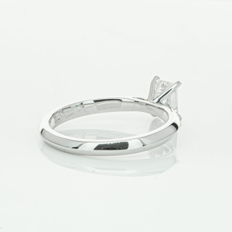 18ct White Gold .73ct Emerald Cut Diamond Venetian Ring-Ring-Walker & Hall