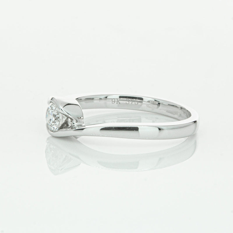 18ct White Gold .35ct Diamond Embrace Ring-Ring-Walker & Hall