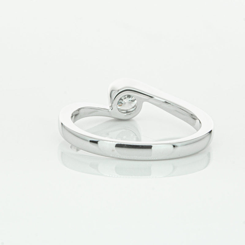 18ct White Gold .35ct Diamond Embrace Ring-Ring-Walker & Hall