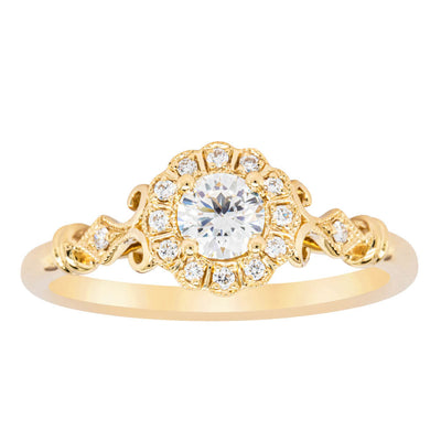 18ct Yellow Gold .30ct Diamond Versailles Ring-Ring-Walker & Hall