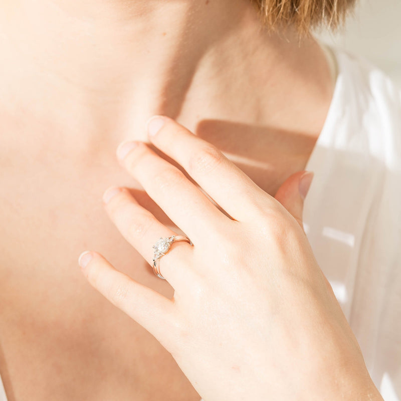 18ct White Gold 1.01ct Diamond Ayla Ring-Ring-Walker & Hall