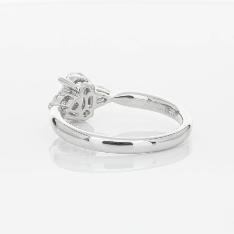 18ct White Gold Oval Cut Diamond Ayla Ring-Ring-Walker & Hall