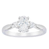 18ct White Gold Oval Cut Diamond Ayla Ring-Ring-Walker & Hall