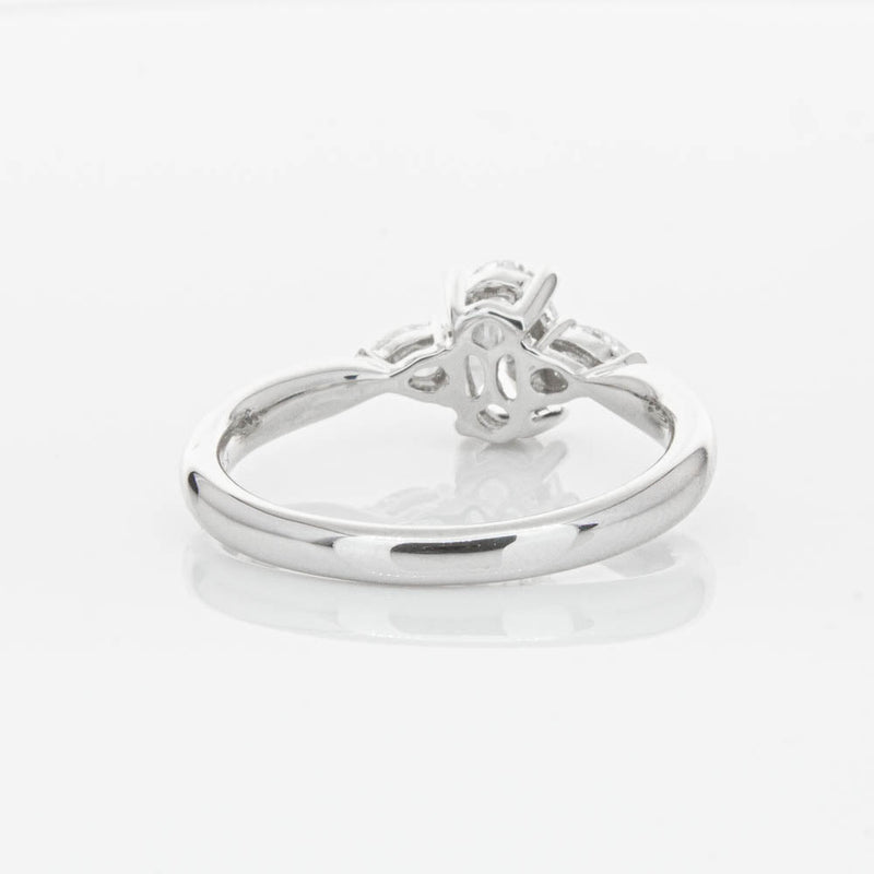18ct White Gold Oval Cut Diamond Ayla Ring-Ring-Walker & Hall