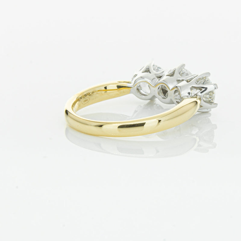 18ct Yellow Gold 2.15ct Diamond Trilogy Ring-Ring-Walker & Hall