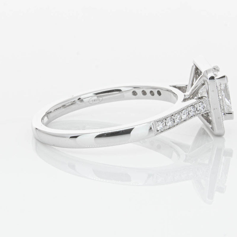 18ct White Gold 1.00ct Princess Cut Diamond Mandalay Ring-Ring-Walker & Hall