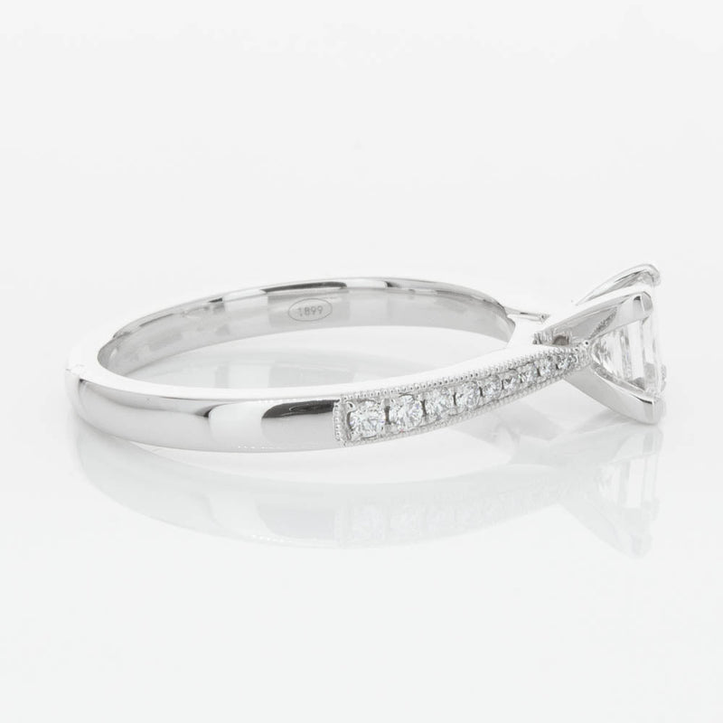 18ct White Gold .70ct Princess Cut Diamond Zenith Ring-Ring-Walker & Hall