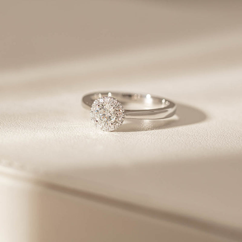 18ct White Gold .41ct Diamond Nina Ring-Ring-Walker & Hall