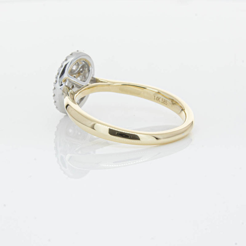 14ct Yellow Gold Diamond Oval Saturn Ring-Ring-Walker & Hall