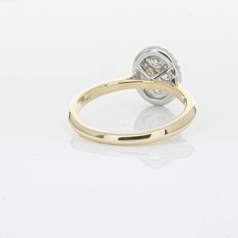 14ct Yellow Gold Diamond Oval Saturn Ring-Ring-Walker & Hall