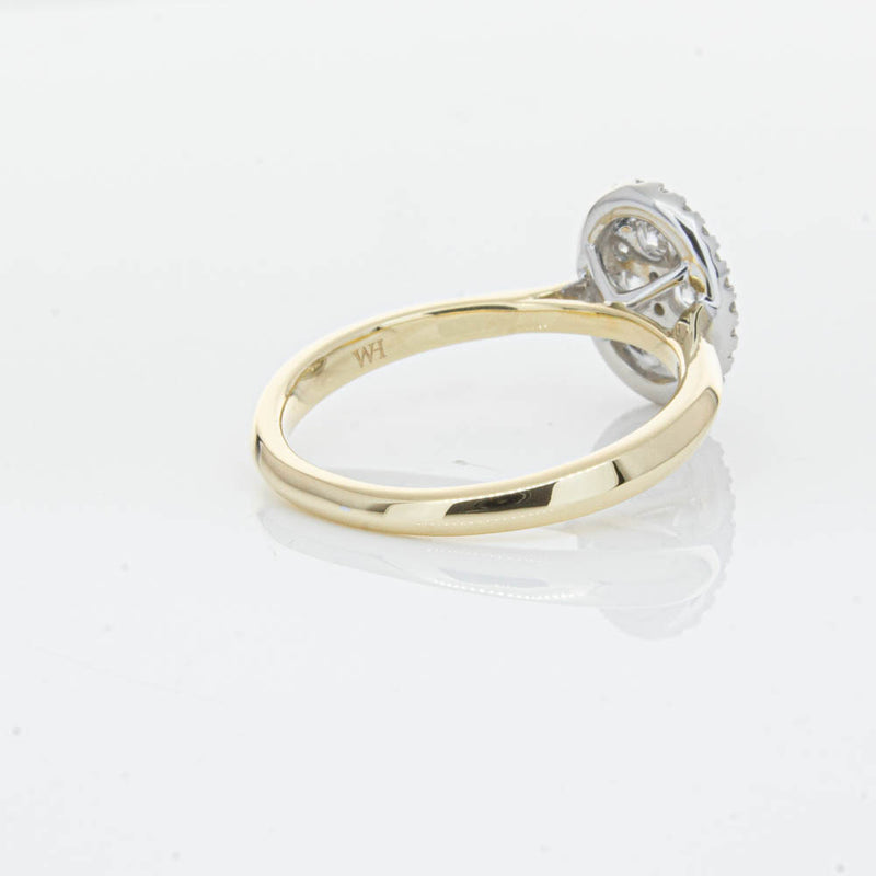 14ct Yellow Gold Diamond Oval Saturn Ring-Ring-Walker & Hall