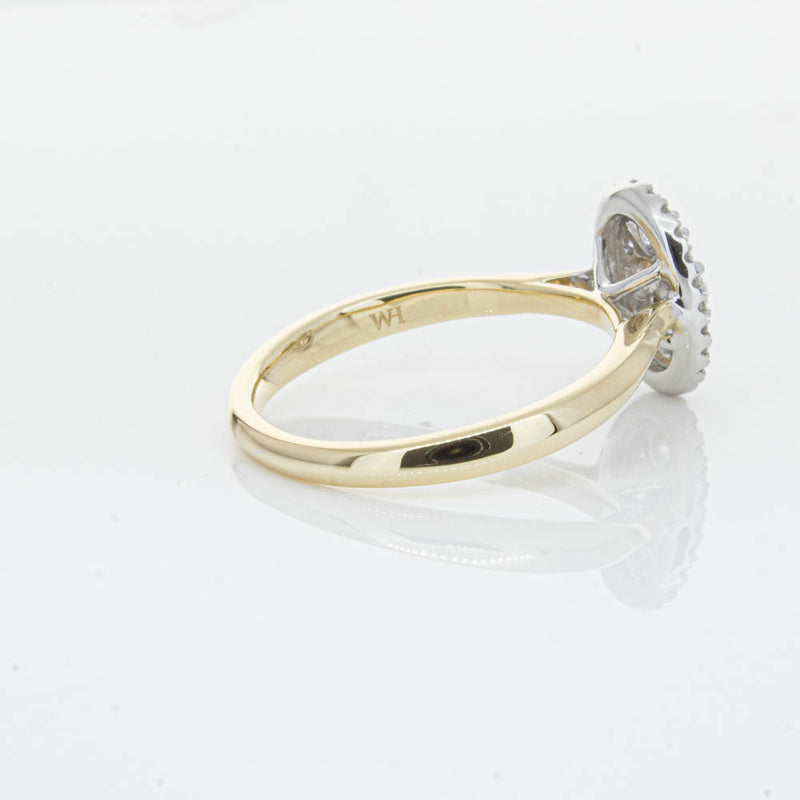 14ct Yellow Gold Diamond Oval Saturn Ring-Ring-Walker & Hall