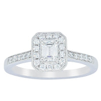 18ct White Gold .30ct Diamond Aria Ring-Ring-Walker & Hall