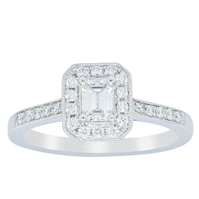 18ct White Gold .30ct Diamond Aria Ring-Ring-Walker & Hall