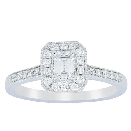 18ct White Gold .30ct Diamond Aria Ring-Ring-Walker & Hall