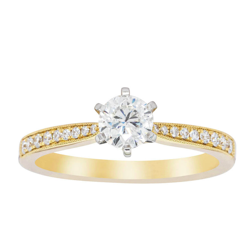 18ct Yellow Gold .50ct Diamond Zenith Ring-Ring-Walker & Hall