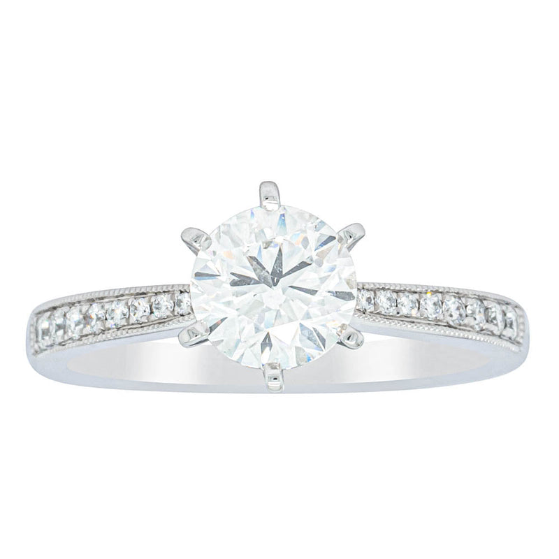 18ct White Gold 1.00ct Diamond Zenith Ring-Ring-Walker & Hall