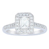 18ct White Gold .49ct Emerald Cut Diamond Aria Ring-Ring-Walker & Hall