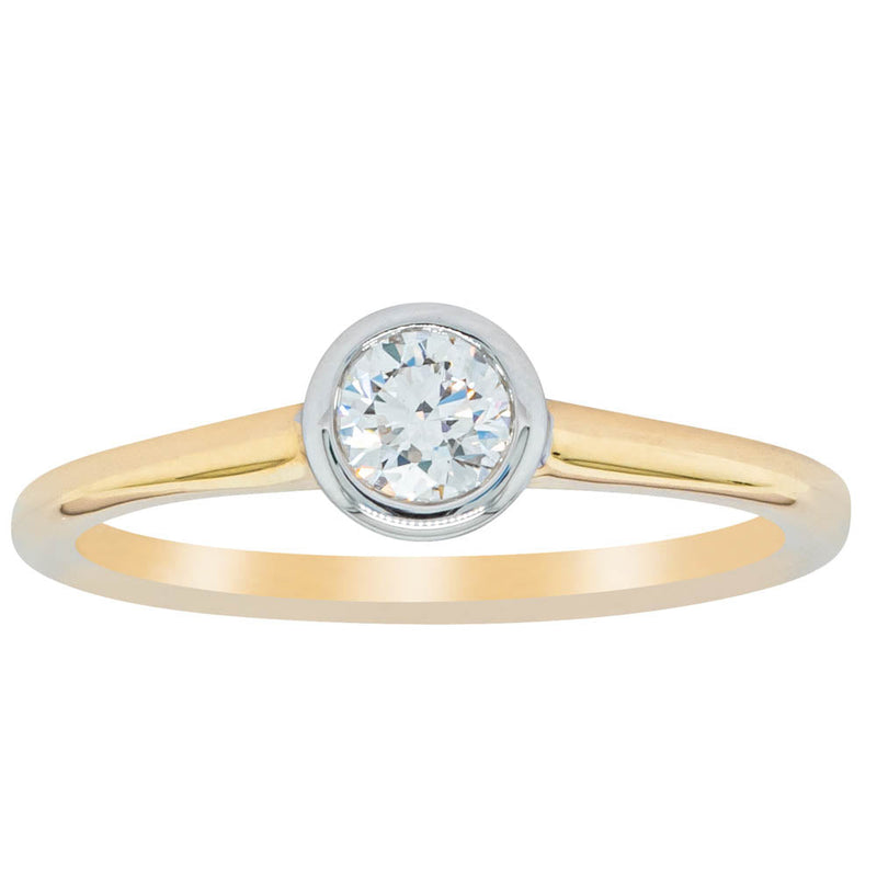18ct Yellow Gold .30ct Diamond Natalia Ring-Ring-Walker & Hall