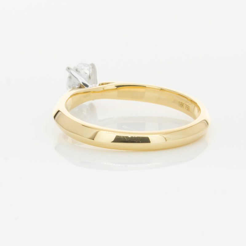 18ct Yellow Gold .50ct Oval Cut Diamond Venetian Ring-Ring-Walker & Hall