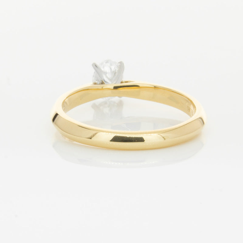 18ct Yellow Gold .50ct Oval Cut Diamond Venetian Ring-Ring-Walker & Hall