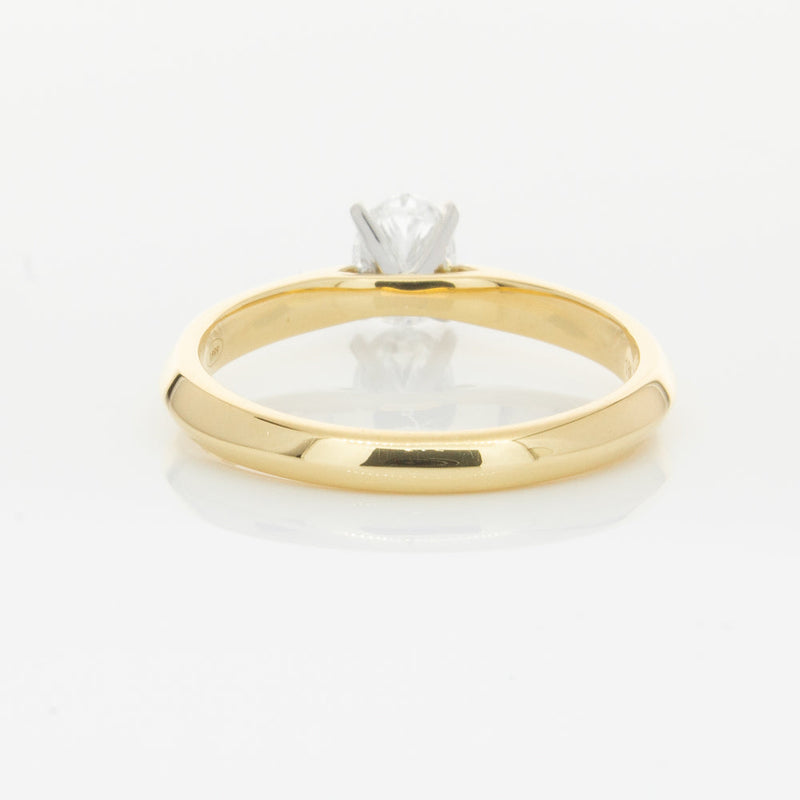 18ct Yellow Gold .50ct Oval Cut Diamond Venetian Ring-Ring-Walker & Hall