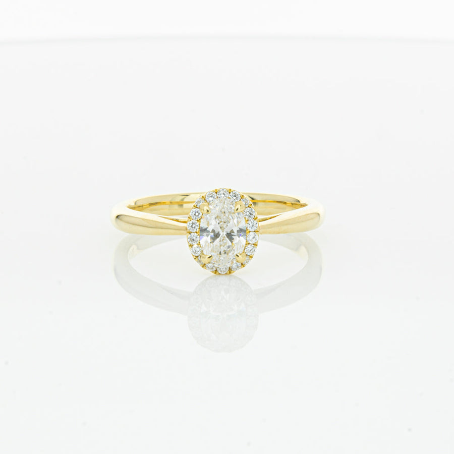 18ct Yellow Gold .51ct Oval Cut Diamond Nina Ring-Ring-Walker & Hall