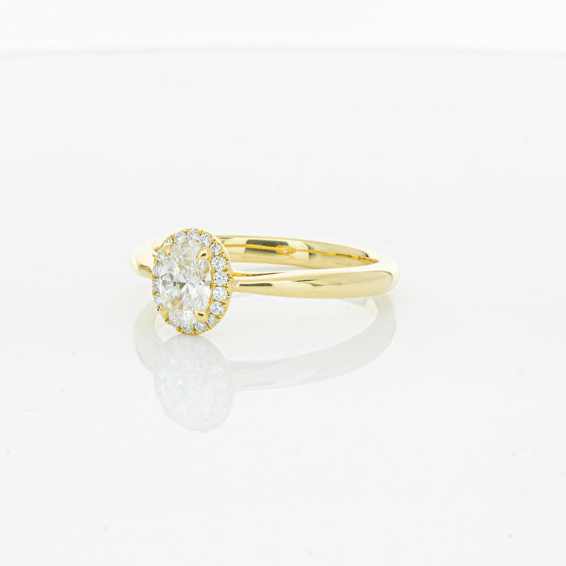 18ct Yellow Gold .51ct Oval Cut Diamond Nina Ring-Ring-Walker & Hall