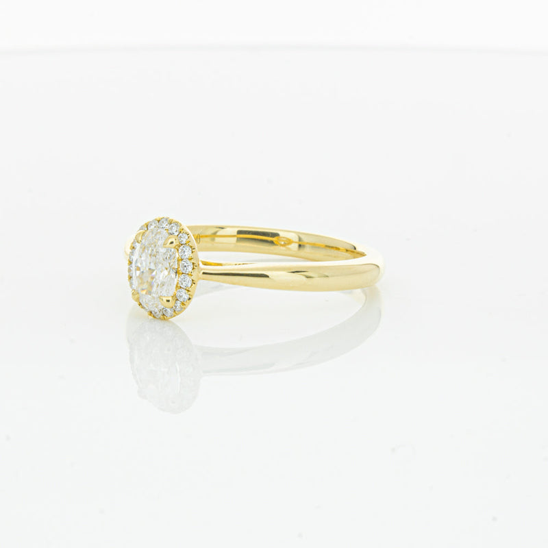 18ct Yellow Gold .51ct Oval Cut Diamond Nina Ring-Ring-Walker & Hall