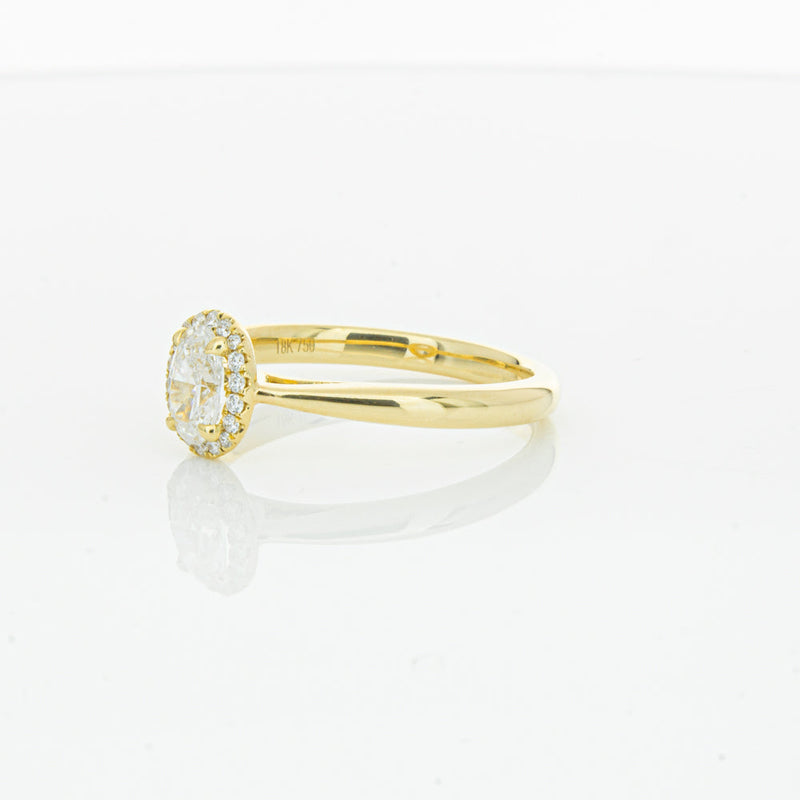 18ct Yellow Gold .51ct Oval Cut Diamond Nina Ring-Ring-Walker & Hall