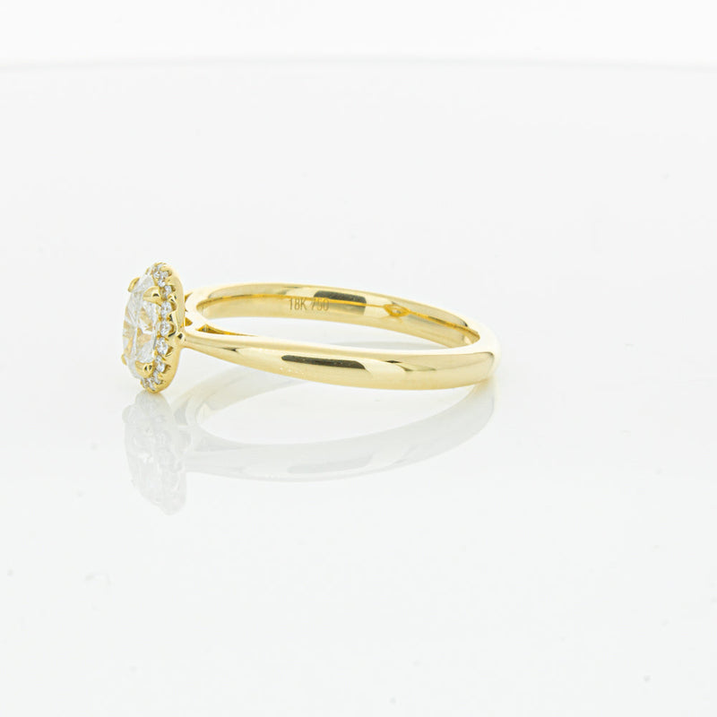 18ct Yellow Gold .51ct Oval Cut Diamond Nina Ring-Ring-Walker & Hall
