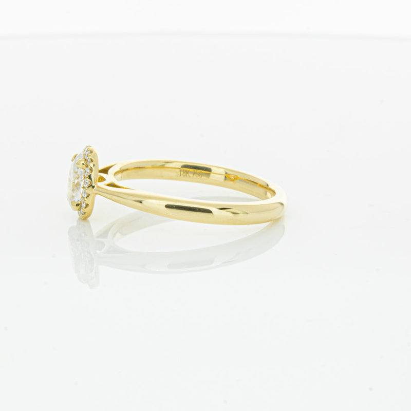 18ct Yellow Gold .51ct Oval Cut Diamond Nina Ring-Ring-Walker & Hall