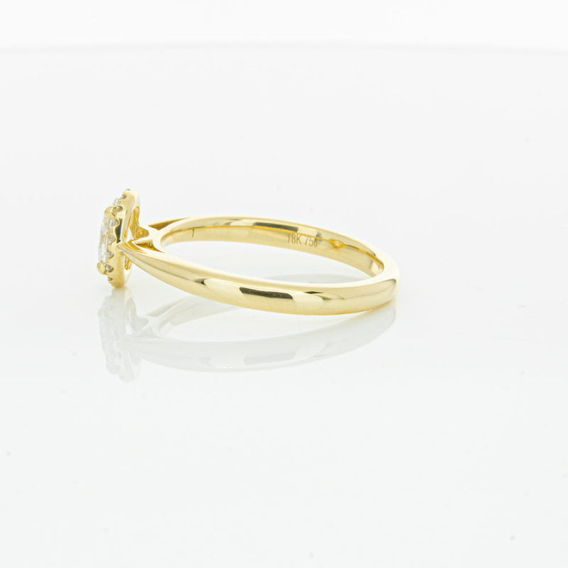 18ct Yellow Gold .51ct Oval Cut Diamond Nina Ring-Ring-Walker & Hall