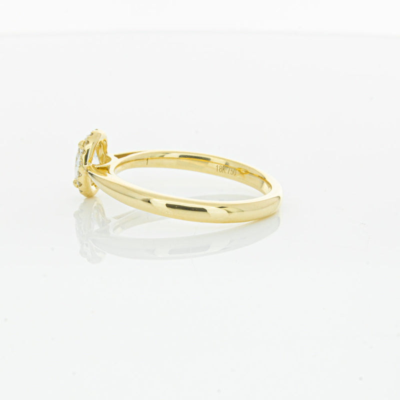 18ct Yellow Gold .51ct Oval Cut Diamond Nina Ring-Ring-Walker & Hall